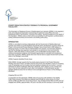 Poverty Reduction Strategy Feedback to Provincial Government