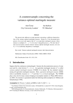 A counterexample concerning the variance-optimal