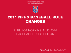 2011 NFHS Baseball Rules Changes (ms powerpoint)