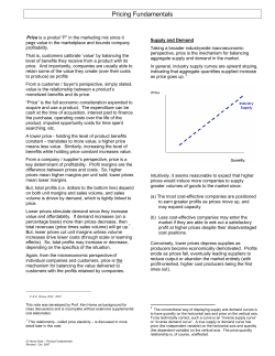 Pricing Fundamentals
