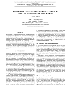 PROBABILITIES AND STATISTICS ON - Sophia
