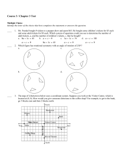 Course 3 / Chapter 3 Test Answer Section