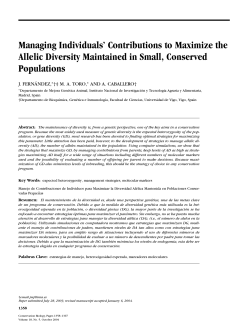Managing Individuals` Contributions to Maximize the Allelic Diversity