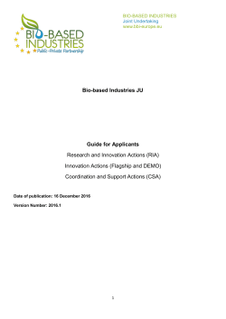 RIA - Bio-Based Industries Joint Undertaking