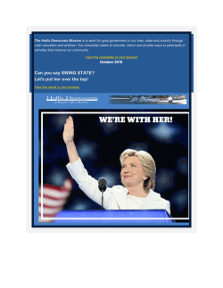 Can you say SWING STATE? Let`s put her over