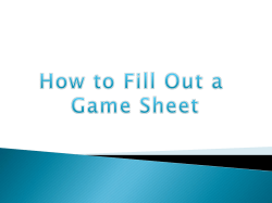 how to fill in a gamesheet power point