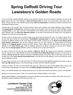 2017 Golden Roads Driving Tour