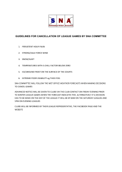 guidelines for cancellation of league games by sna committee