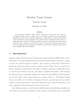 Random Target Lemma - Dartmouth Math Department