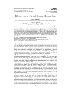 Efficiency Loss in a Network Resource Allocation Game