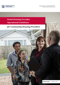Social Housing Provider Operational Guidelines