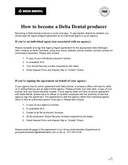 Delta Dental Agent Agreement - Delta Dental of North Carolina