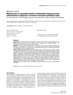 Mechanism of cigarette smoke condensate