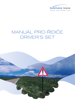 manu&aacute;l pro řidiče driver&acute;s set