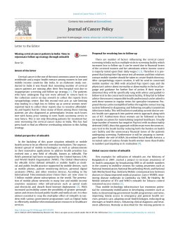 Missing cervical cancer patients in India: Time to rejuvenate follow