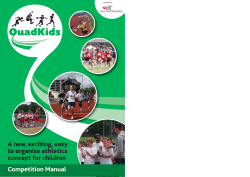 A new, exciting, easy to organise athletics