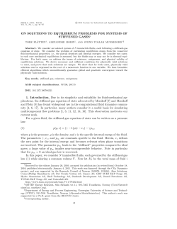On solutions to equilibrium problems for systems of