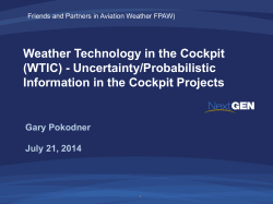 (WTIC) - Uncertainty/Probabilistic Information in the Cockpit Projects