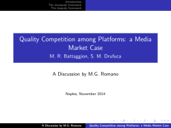 Quality Competition among Platforms: a Media Market Case