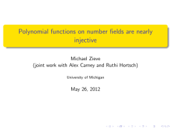 Polynomial functions on number fields are nearly injective