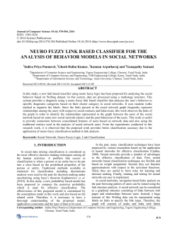 neuro fuzzy link based classifier for the analysis of behavior models
