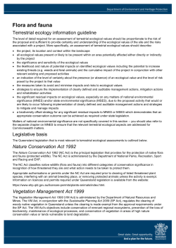 TOR guideline - Flora and fauna - Department of Environment and