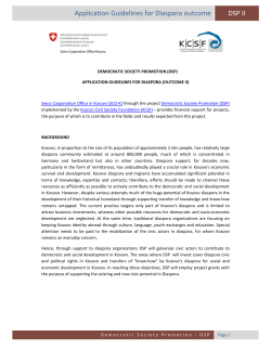 Application Guidelines for Diaspora outcome DSP II