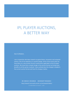 IPL Player Auctions, a better way