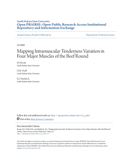 Mapping Intramuscular Tenderness Variation in