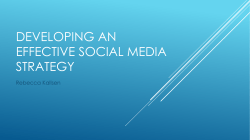 Developing an effective social media strategy