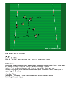 3v3 Four Goal Game - St Clements Soccer