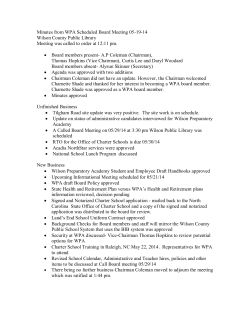 Minutes from WPA Scheduled Board Meeting 05-19