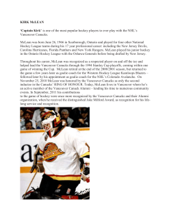 KIRK McLEAN - KidSport Canada