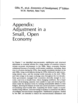 Appendix: Adjustment in a Small, Open Economy
