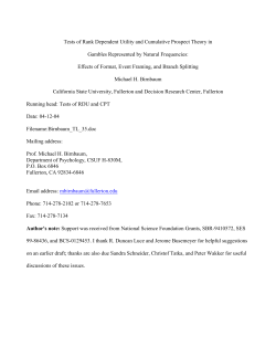 Effects of Framing and Format on Violations of Stochastic Dominance