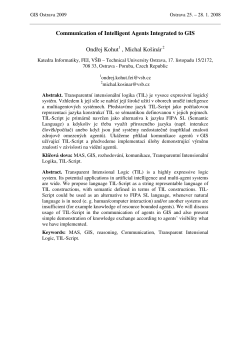 Communication of Intelligent Agents Integrated to GIS Ondřej