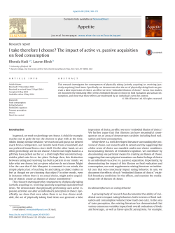 I take therefore I choose? The impact of active vs. passive
