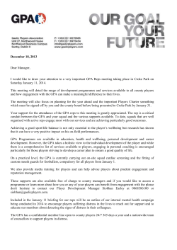 HERE - Gaelic Players Association