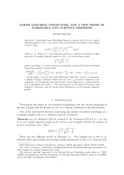 LOWER MATCHING CONJECTURE, AND A NEW PROOF OF