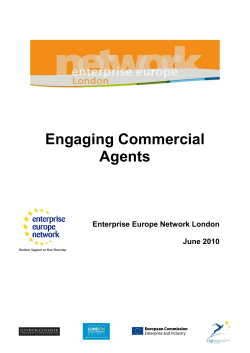 Engaging Commercial Agents - London Chamber of Commerce and