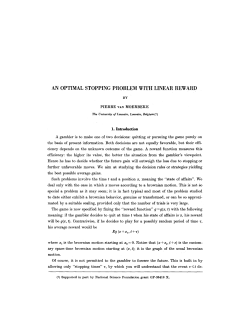 An optimal stopping problem with linear reward