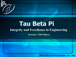 Tau Beta Pi - California State University, Long Beach