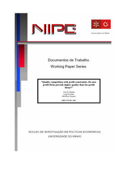 Quality competition with profit constraints: Do non- profit firms