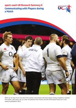 Communicating with Players during a Match