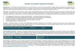 Sports Premium Statement 2015-16