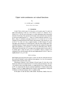 Upper semi-continuous set-valued functions