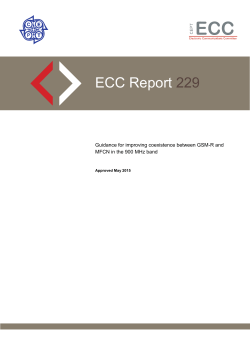Draft ECC Report MFCN/GSM-R - ECO Documentation Database