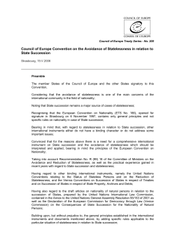 CETS 200 - Council of Europe Convention on the Avoidance