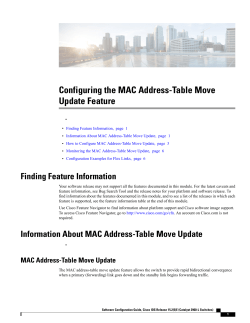 Configuring the MAC Address-Table Move Update Feature