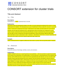 Box 1: Noteworthy changes from CONSORT 2004 extension for